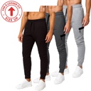 Black & Charcoal & Grey(Tech) XXL Men’s Tech Fleece Jogger Sweatpants (3 Pack) - Ideal for Training or Casual Wear